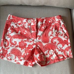 Kenji Anthropologie Red Paisley Women's Shorts Size 4 *NOTE*